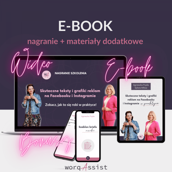 E-book + nagranie Skuteczne teksty i grafiki reklam na Facebooku i Instagramie w praktyce