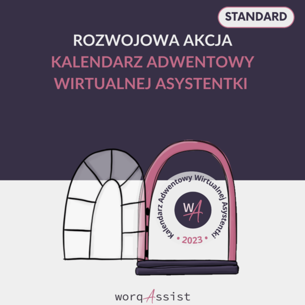 Kalendarz Adwentowy Wirtualnej Asystentki worqAssist Agnieszka Pojda edycja 3, 2023, Standard