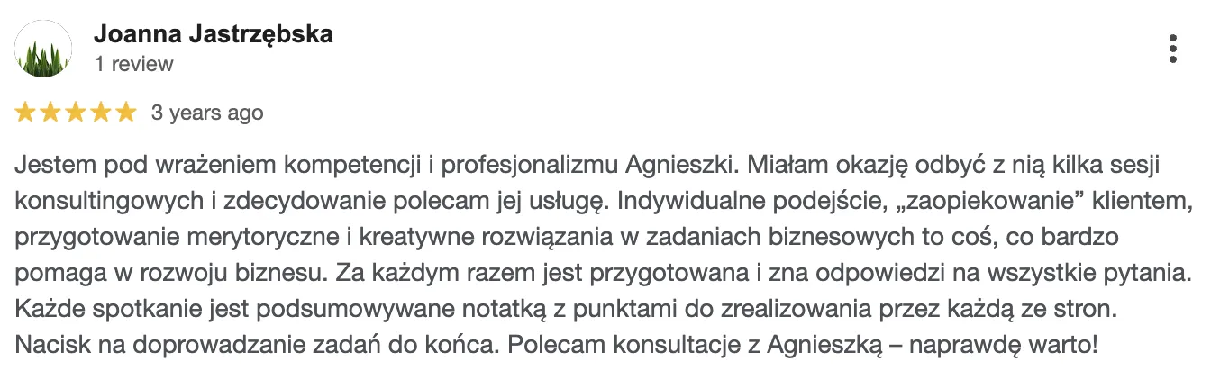Opinia Joanna — konsultacje z Agnieszką Pojda worqAssist