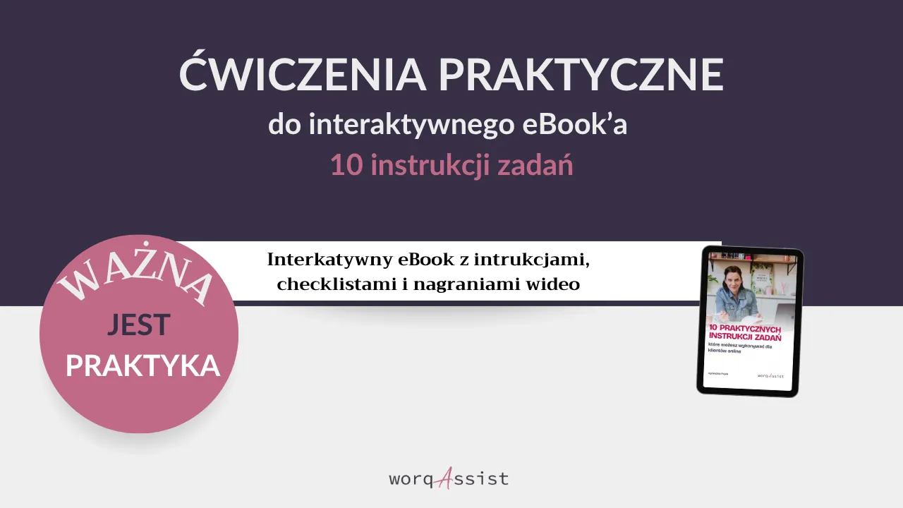 Ćwiczenia praktyczne - 10 instrukcji zadań - interkatywny eBook z intrukcjami, checklistami i nagraniami wideo